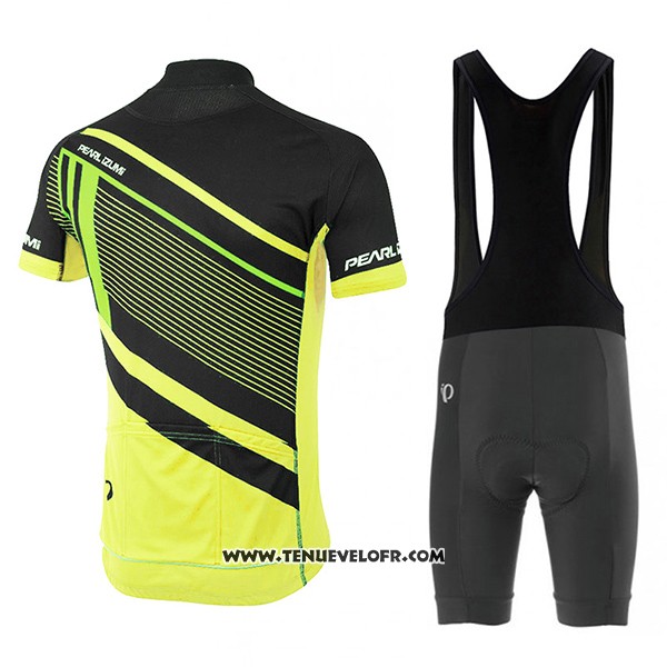2017 Maillot Ciclismo Pearl Izumi Vert et Noir Manches Courtes et Cuissard